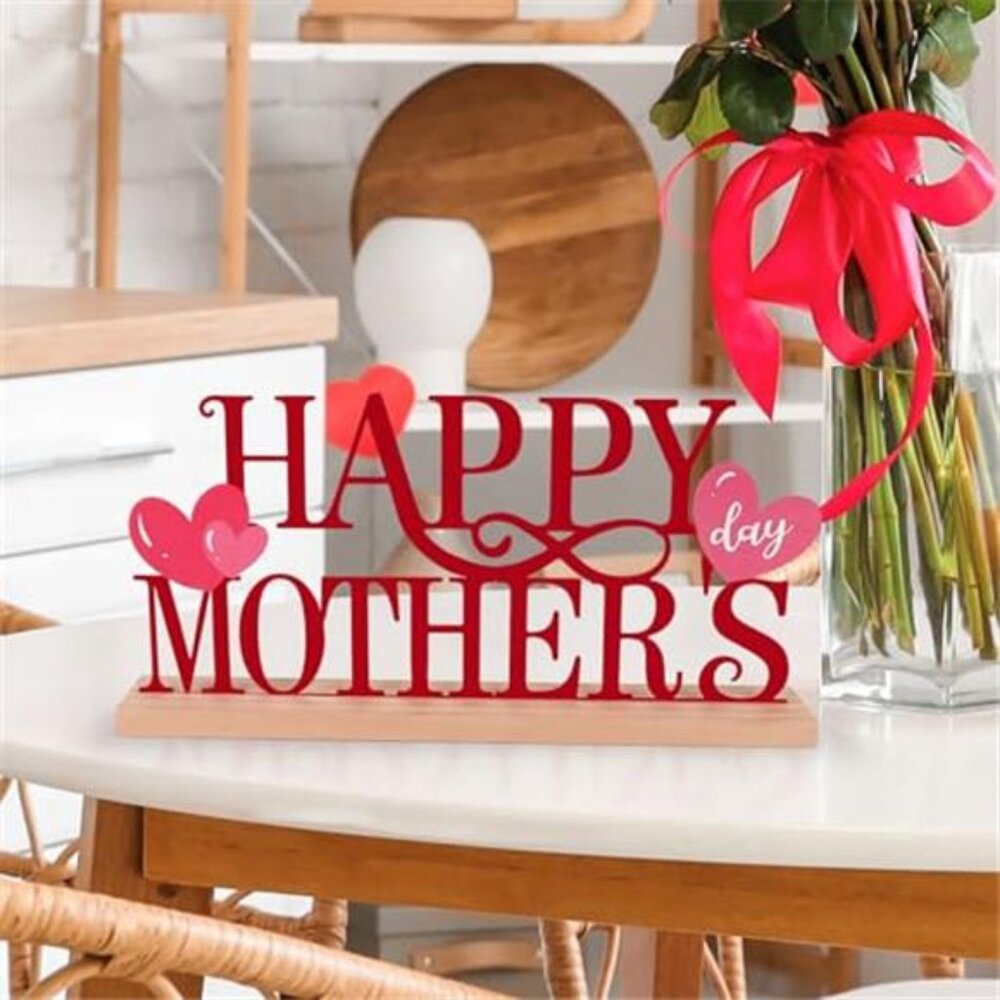 Metal Happy Mother's Day Sign, Mothers Day Decorations Home Shelf - Picture 4 of 6